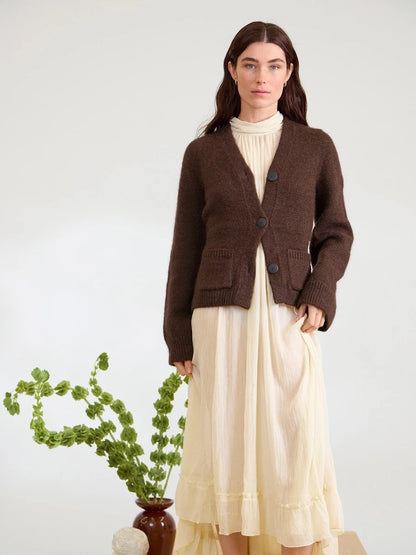 Ember Cardigan | klassische Jacke aus Alpakka Ull und Tynn Silk Mohair von Sandnes Garn