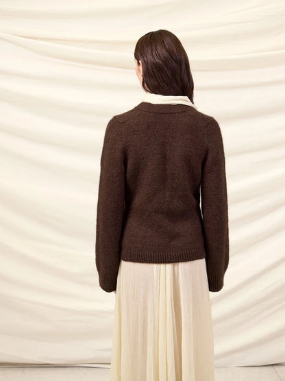 Ember Cardigan | klassische Jacke aus Alpakka Ull und Tynn Silk Mohair von Sandnes Garn