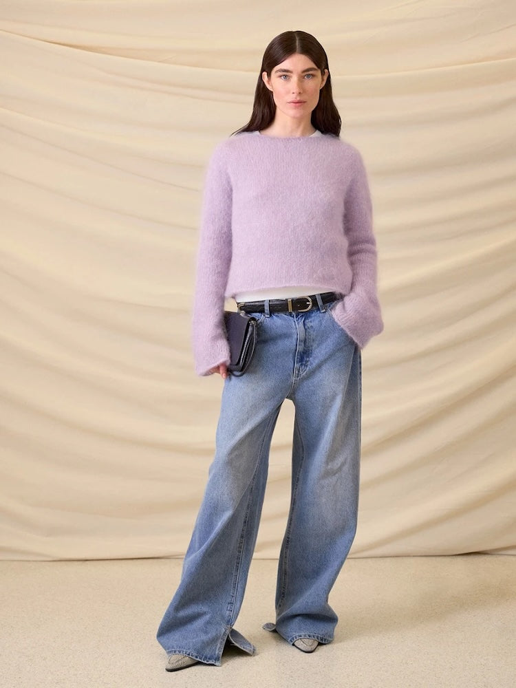 Lyra Sweater | feine Bluse mit weiten Ärmeln aus Ballerina Chunky Mohair von Sandnes Garn