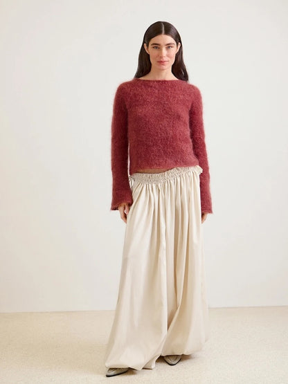 Lyra Sweater | feine Bluse mit weiten Ärmeln aus Ballerina Chunky Mohair von Sandnes Garn