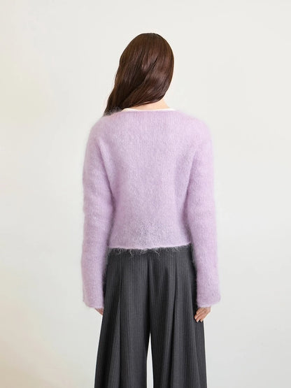 Lyra Sweater | feine Bluse mit weiten Ärmeln aus Ballerina Chunky Mohair von Sandnes Garn