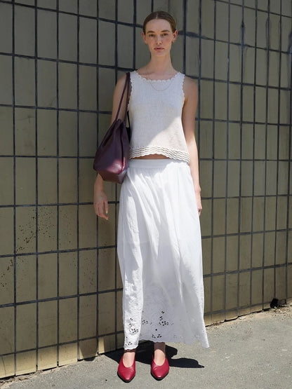 Roselyn Top | zarte Wellenkanten aus Tynn Line von Sandnes Garn