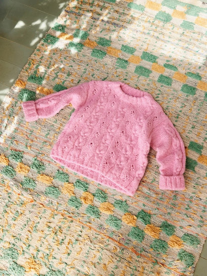 Junia Sweater Kids | leichter Zopfmuster-Pullover aus Kos von Sandnes Garn