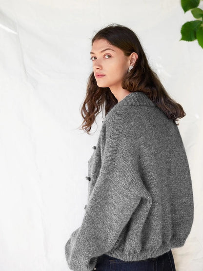 Bomber Jacket | lässiger Cardigan aus Atlas und Tynn Silk Mohair von Sandnes Garn