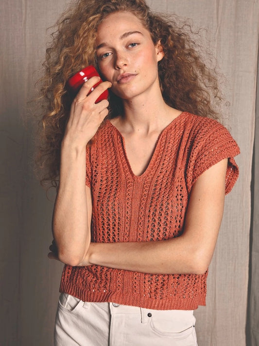 April Top | luftiges Lacemuster aus Tynn Line von Sandnes Garn