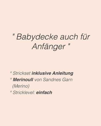 Billie Decke Baby - mit Gratisanleitung | super weich aus Merinoull von Sandnes Garn