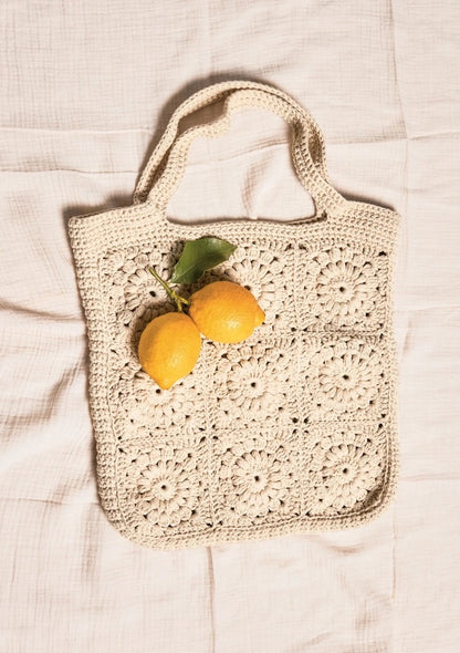 Buttercup Bag | Boho bag made from Mandarin Petit by Sandnes Garn