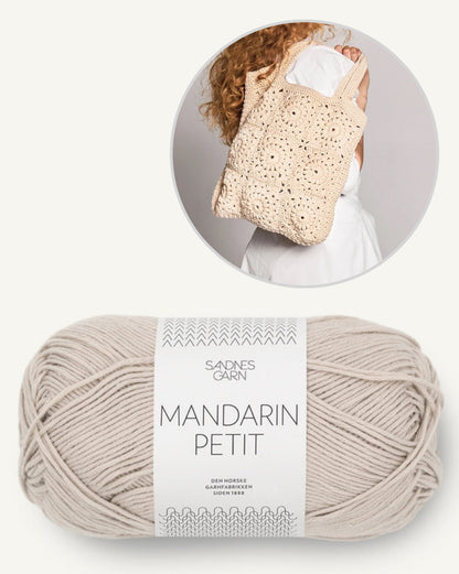 Buttercup Bag | Boho bag made from Mandarin Petit by Sandnes Garn