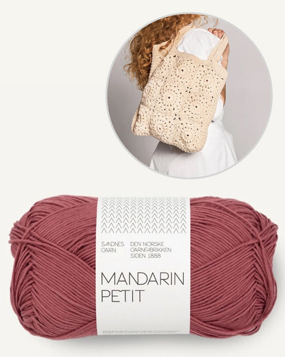 Buttercup Bag | Boho bag made from Mandarin Petit by Sandnes Garn