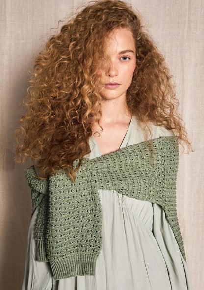 June Pullover | lightweight summer sweater made from Mandarin Petit by Sandnes Garn