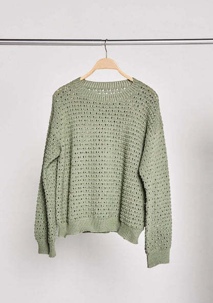 June Pullover | lightweight summer sweater made from Mandarin Petit by Sandnes Garn