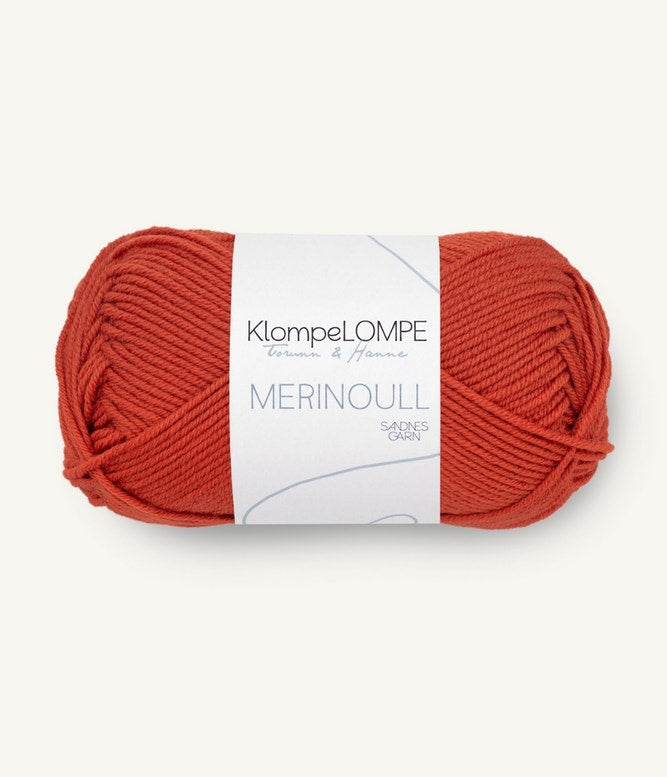 Sandende Garn Klompelompe Merinoull Farbe 3837