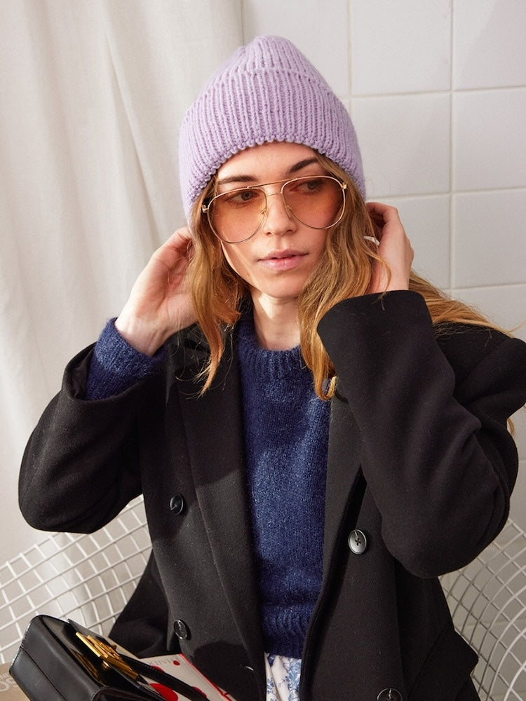 Sandnes Kollektion 2403 Must-Have Beanie mit Double Sunday Farbe lilac