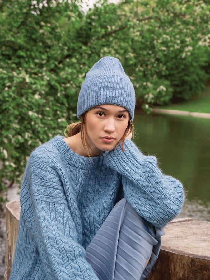 Sandnesgarn, Must have Beanie, doppelbödig, Farbe: blaue hortensie