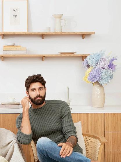 Peters Seaman Sweater | in rib pattern made from Sunday by Sandnes Garn