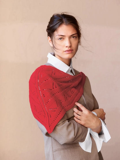 Petra Scarf | Lochmustertuch aus Cashmere von Sandnes Garn
