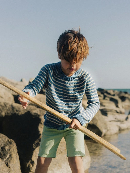 Sailor Pullover Kids | maritime Streifen aus Line von Sandnes Garn