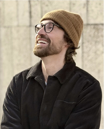 Caramel-Cashmere Waffle Hat | kuschelweiches Muster aus Bio Cashmere 6/28 von Pascuali