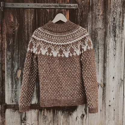 Karibou Sweater | winterliches Muster aus Plötulopi von Lopi Island