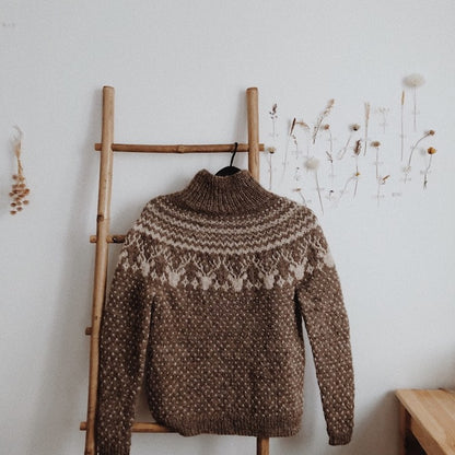 Karibou Sweater | winterliches Muster aus Plötulopi von Lopi Island