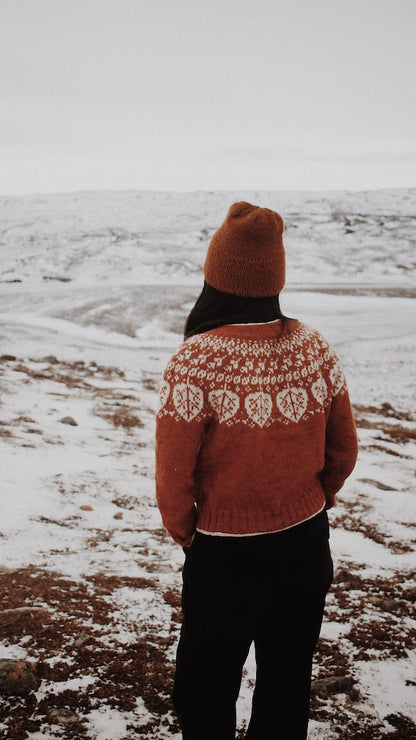Woodfrost Sweater | tanzende Blätter aus Plötulopi von Lopi Island