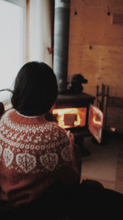 Woodfrost Sweater | tanzende Blätter aus Plötulopi von Lopi Island