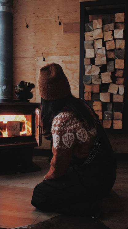 Woodfrost Sweater | tanzende Blätter aus Plötulopi von Lopi Island