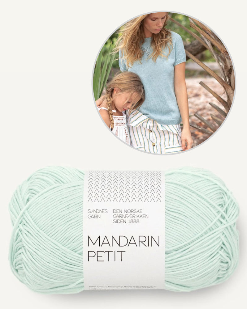 Schleifen Shirt | zartes Lochmuster aus Mandarin Petit von Sandnes Garn