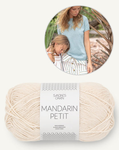Schleifen Shirt | zartes Lochmuster aus Mandarin Petit von Sandnes Garn