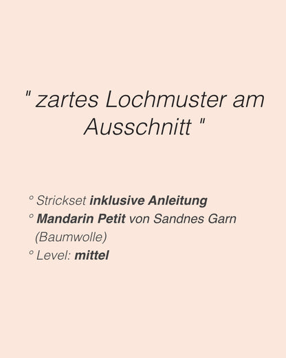 Schleifen Shirt | zartes Lochmuster aus Mandarin Petit von Sandnes Garn