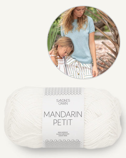Schleifen Shirt | zartes Lochmuster aus Mandarin Petit von Sandnes Garn