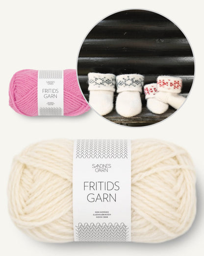 Gefilzte Schneekristall Hausschuhe | bezauberndes Geschenk aus Fritidsgarn von Sandnes Garn