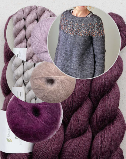 Sea Buckthorn Sweater | romantischer Sanddorn mit Hebemaschen aus Pinta und Mohair Bliss von Pascuali