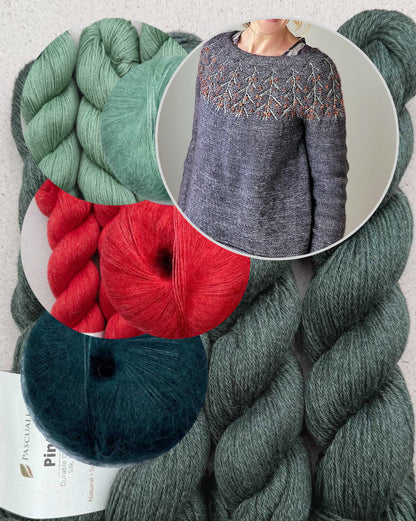 Sea Buckthorn Sweater | romantischer Sanddorn mit Hebemaschen aus Pinta und Mohair Bliss von Pascuali