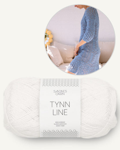 Seashore Dress | zartes Muster aus Tynn Line von Sandnes Garn