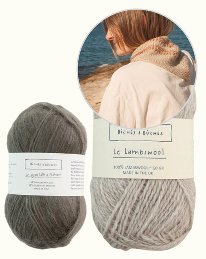 Seaside Shawl | betoverend tuch van Le Lambswool en Le Gros Silk & Mohair van Biches & Bûches