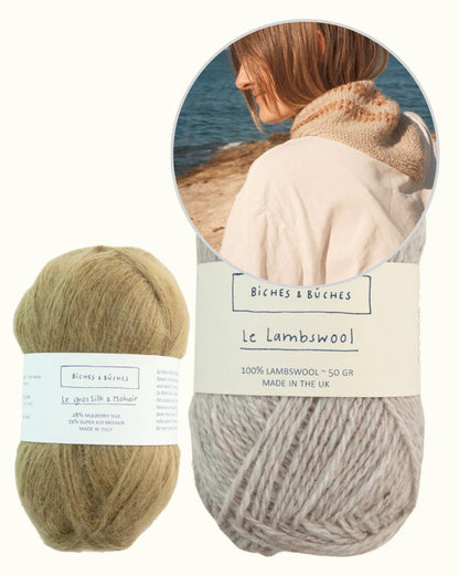 Seaside Shawl | betoverend tuch van Le Lambswool en Le Gros Silk & Mohair van Biches & Bûches
