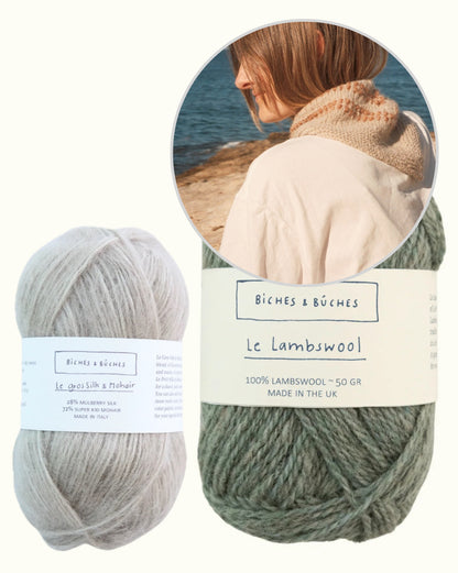 Seaside Shawl | betoverend tuch van Le Lambswool en Le Gros Silk & Mohair van Biches & Bûches
