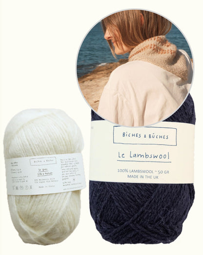 Seaside Shawl | betoverend tuch van Le Lambswool en Le Gros Silk & Mohair van Biches & Bûches