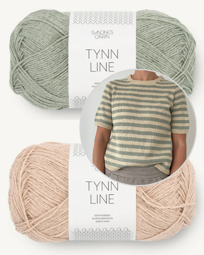 Coco Amour Knitwear Seaside Tee light mit Tynn Line von Sandnes Garn 4
