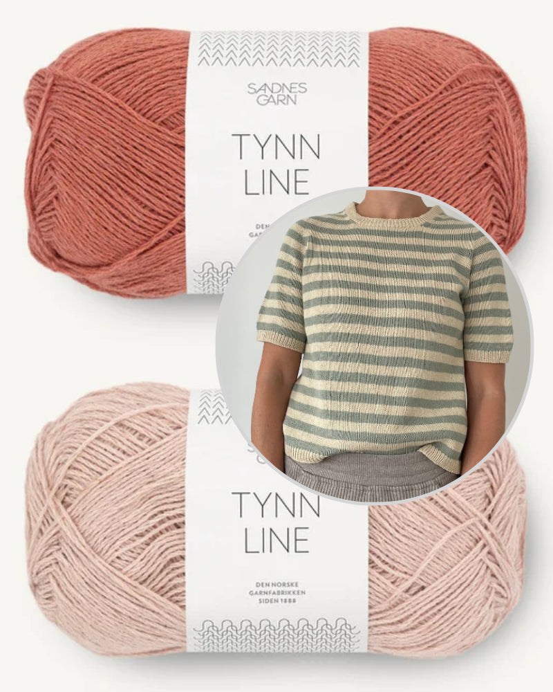 Coco Amour Knitwear Seaside Tee light mit Tynn Line von Sandnes Garn 7