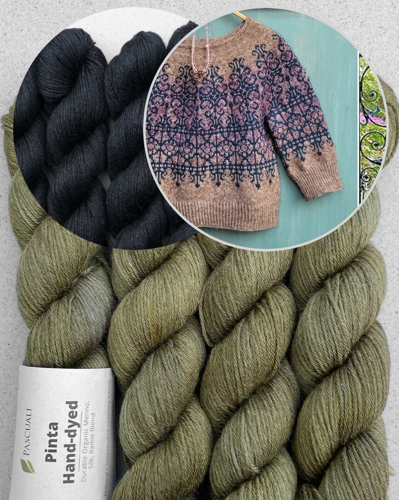 Secret Garden Sweater von Elenor Mortensen mit Pinta / Handgefärbt von Pascuali 12