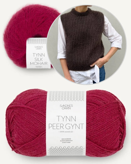 September Slipover von PetiteKnit mit Tynn Peer Gynt und Tynn Silk Mohair von Sandnes Garn 9