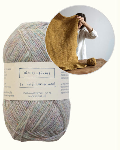 Tørklæde nr. 62 | fint fiskebensmønster i Le Petit Lambswool fra Biches & Bûches