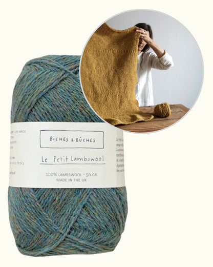 Tørklæde nr. 62 | fint fiskebensmønster i Le Petit Lambswool fra Biches & Bûches