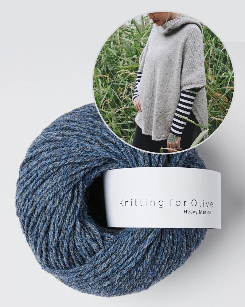 Sheltered Poncho von Andrea Mowry mit Heavy Merino von Knitting for Olive 15