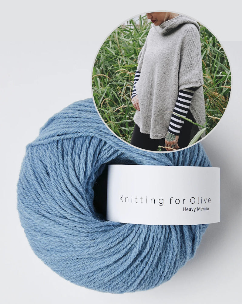Sheltered Poncho von Andrea Mowry mit Heavy Merino von Knitting for Olive 18