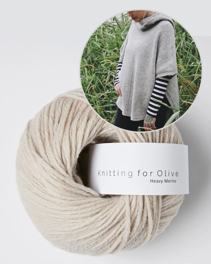 Sheltered Poncho von Andrea Mowry mit Heavy Merino von Knitting for Olive 17