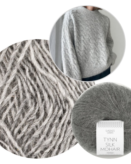 Shoreline Sweater | zartes Muster aus Fjallalopi und Tynn Silk Mohair
