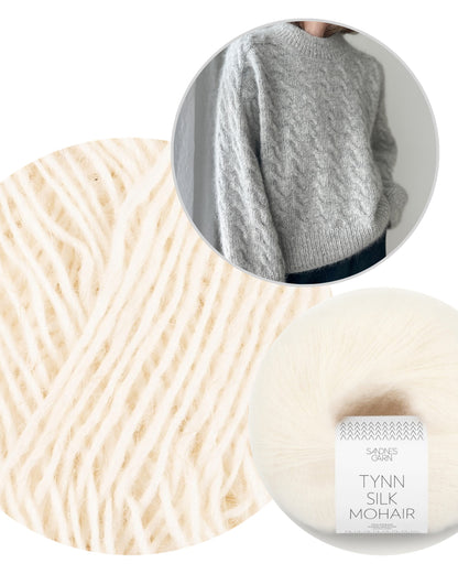 Shoreline Sweater | zartes Muster aus Fjallalopi und Tynn Silk Mohair